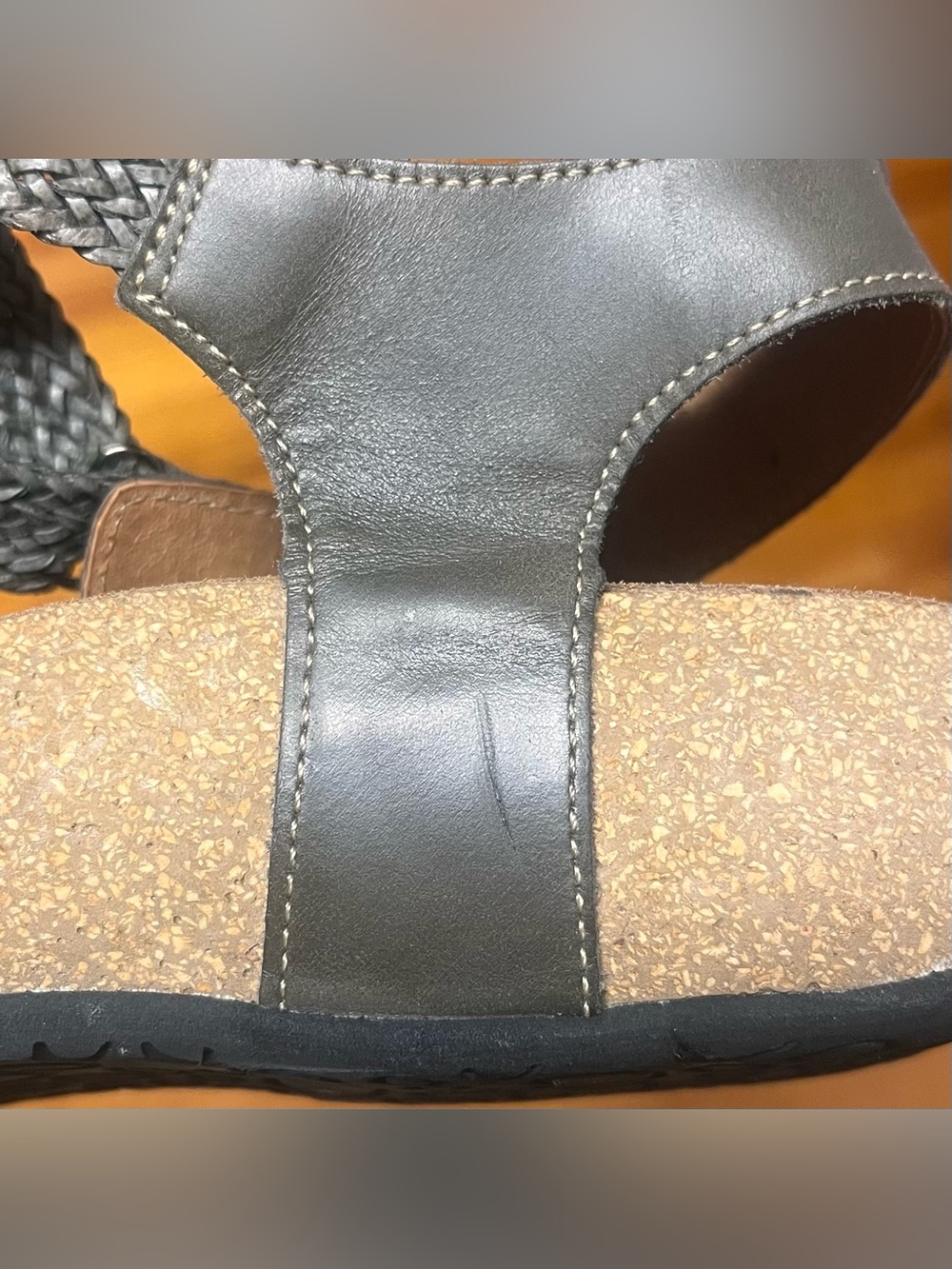 Taos Trulie Leather Sandals Comfort Shoes Braided Strap Boho Slingback 39 8-8.5 - Picture 13 of 13